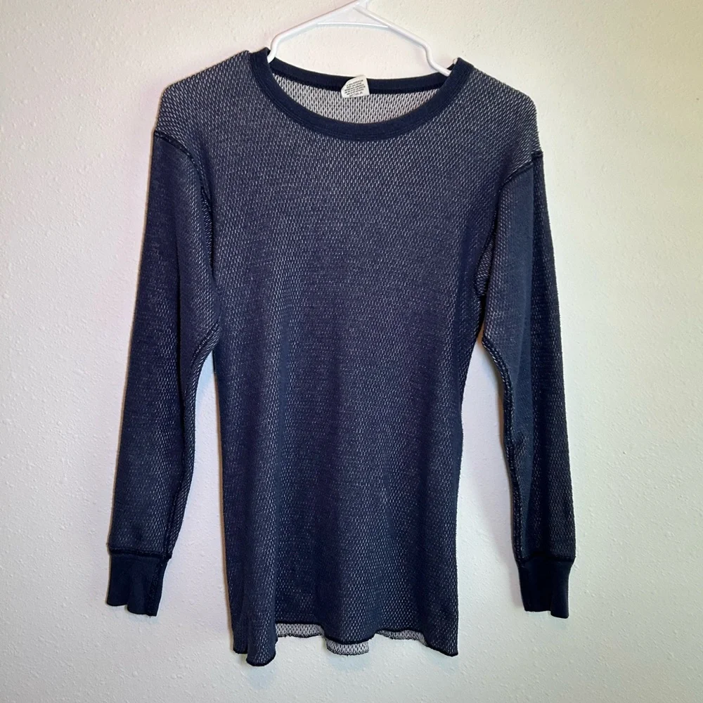 Vintage J. E. Morgan Thermal Shirt Men’s M 38-40 Long Johns Blue Made in USA